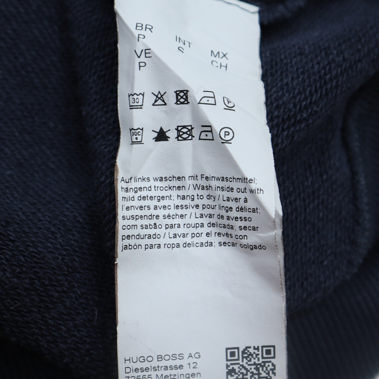 Mens UK Size S HUGO BOSS Blue Pullover Sweatshirt