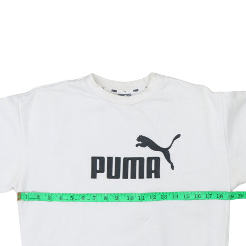 Womens UK Size XS PUMA White Pullover Sweatshirt