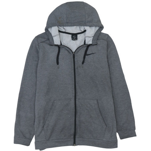 Mens UK Size L Nike Grey Full Zip Hoodie