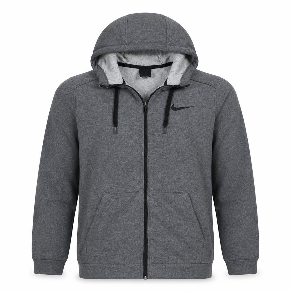Mens UK Size L Nike Grey Full Zip Hoodie