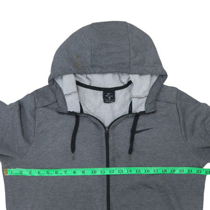 Mens UK Size L Nike Grey Full Zip Hoodie
