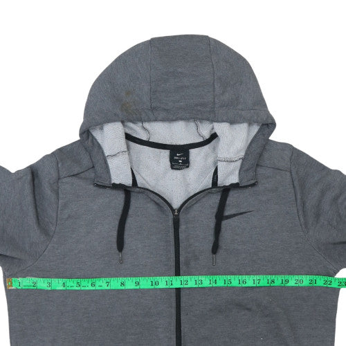 Mens UK Size L Nike Grey Full Zip Hoodie