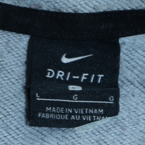Mens UK Size L Nike Grey Full Zip Hoodie