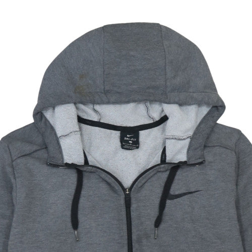 Mens UK Size L Nike Grey Full Zip Hoodie