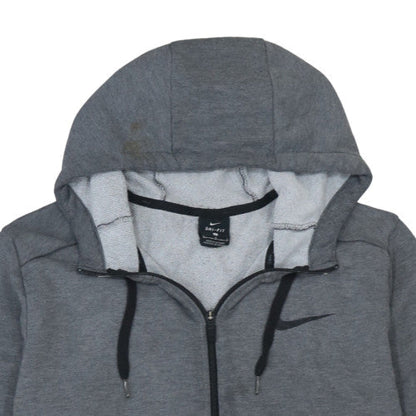 Mens UK Size L Nike Grey Full Zip Hoodie