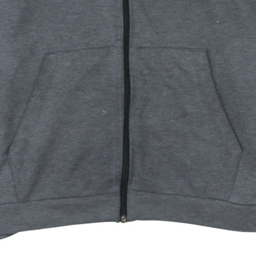Mens UK Size L Nike Grey Full Zip Hoodie