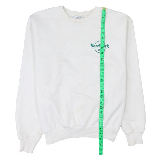 Womens UK Size S Stradivarius White Pullover Sweatshirt