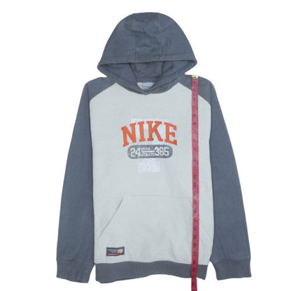 Nike Boys Grey Pullover Hoodie 18-20 Years Graphic Fleece Sweatshirt