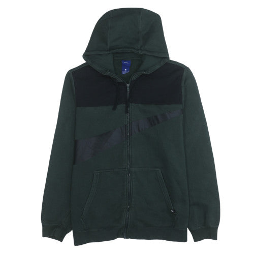 Mens UK Size L Nike Green Full Zip Hoodie