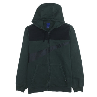 Mens UK Size L Nike Green Full Zip Hoodie