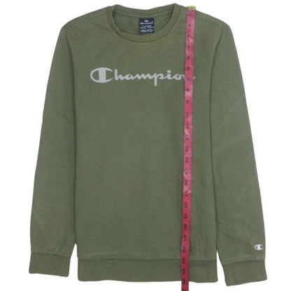 Champion Boys Khaki Green XL 13-14 Years Crew Neck Sweatshirt