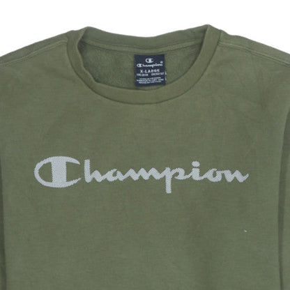 Champion Boys Khaki Green XL 13-14 Years Crew Neck Sweatshirt