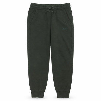 Front view of Puma Men's Green Fleece Joggers M Regular Fit Casual Trousers