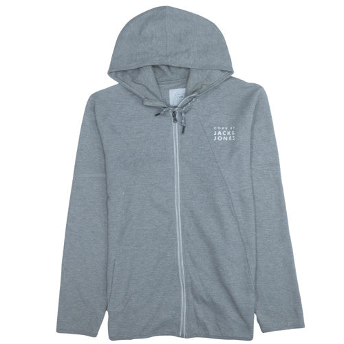 Mens UK Size XL JACK & JONES Grey Full Zip Hoodie