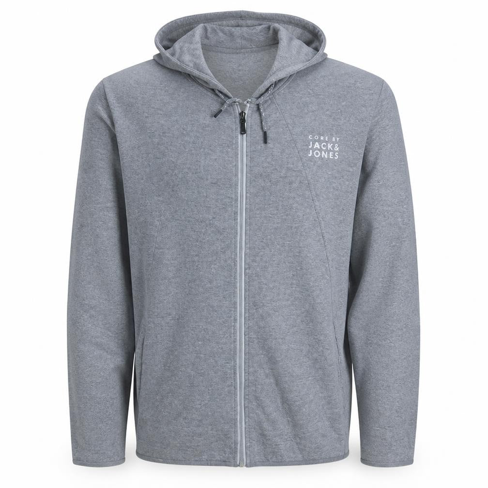 Mens UK Size XL JACK & JONES Grey Full Zip Hoodie