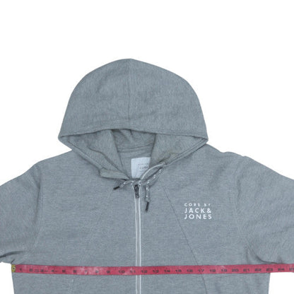 Mens UK Size XL JACK & JONES Grey Full Zip Hoodie