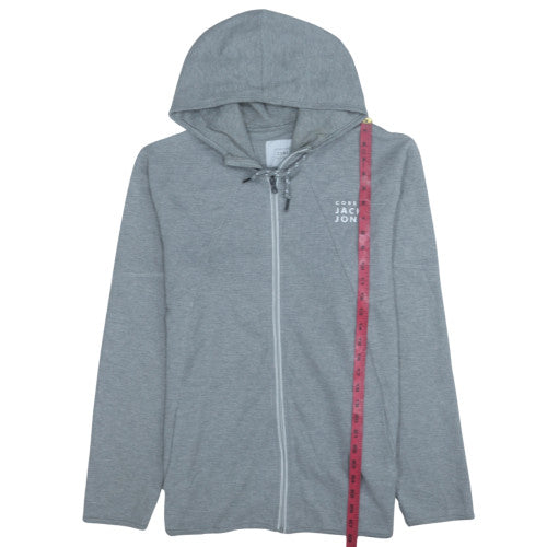 Mens UK Size XL JACK & JONES Grey Full Zip Hoodie