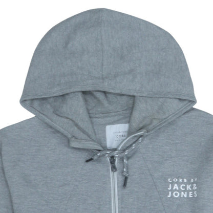 Mens UK Size XL JACK & JONES Grey Full Zip Hoodie