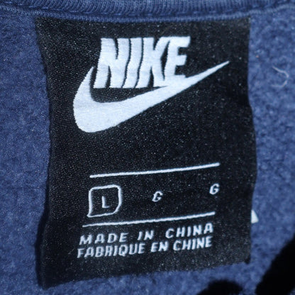Mens UK Size L Nike Blue Pullover Hoodie