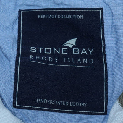 Mens UK Size M Stone Bay White Henley Sweatshirt
