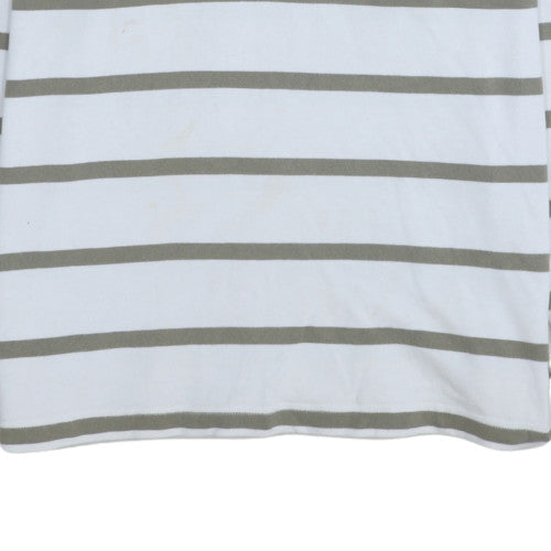 Mens UK Size M Stone Bay White Henley Sweatshirt