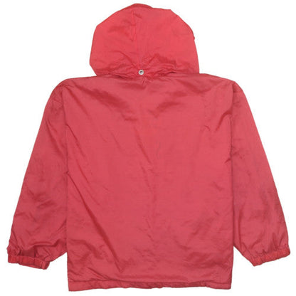 Concept Clean Red Hooded Windbreaker Jacket Women 2XL