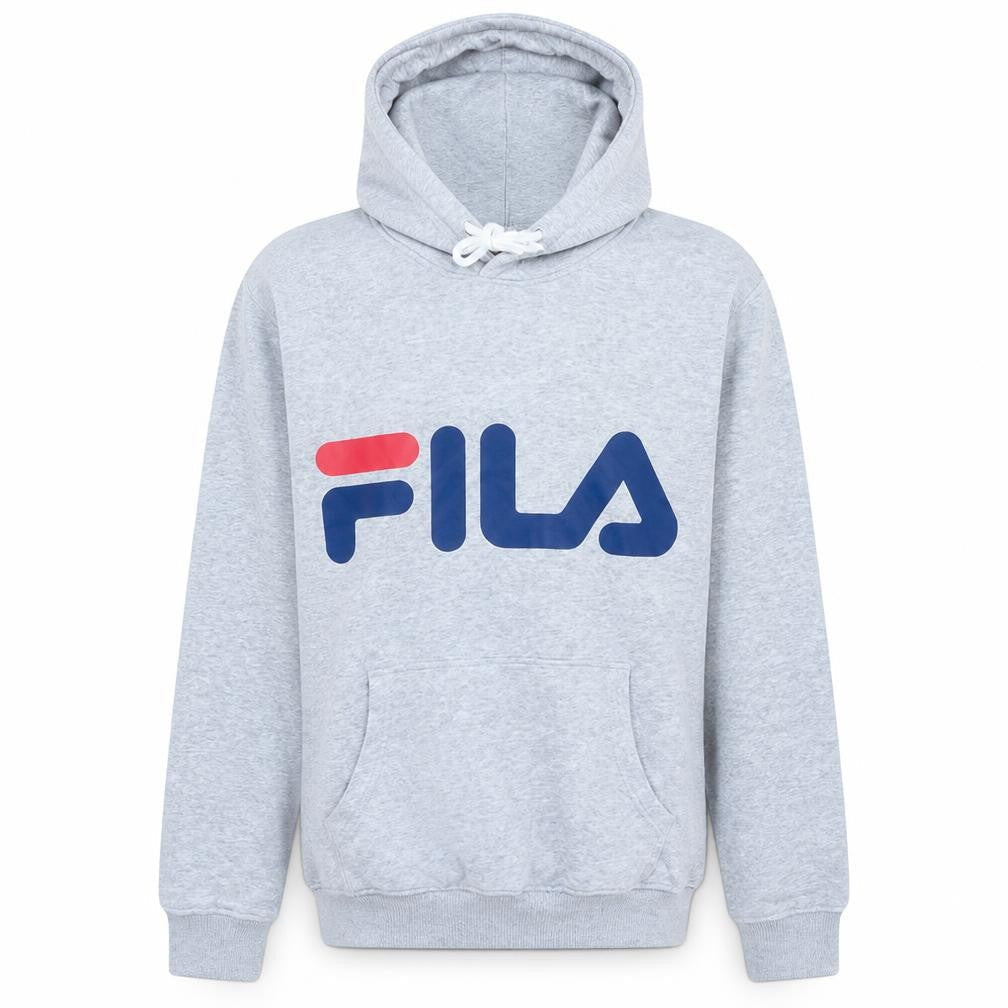 Fila Men's Grey Pullover Hoodie XS Regular Fit Logo Sweatshirt