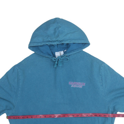 Mens UK Size M COLLUSION Blue Pullover Hoodie