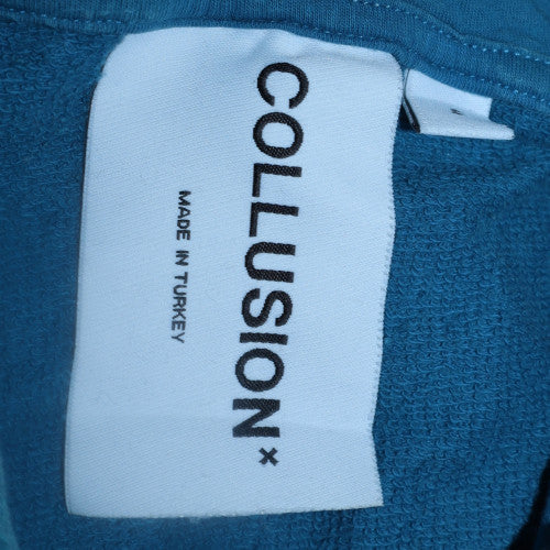 Mens UK Size M COLLUSION Blue Pullover Hoodie