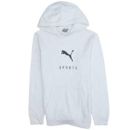 Mens UK Size XS PUMA White Pullover Hoodie