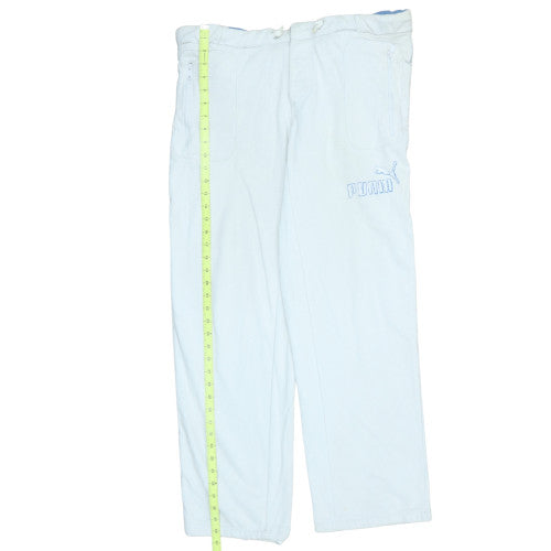 Mens UK Size M PUMA Regular Fit Jogger White Trousers
