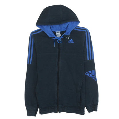 Mens UK Size S adidas Blue Full Zip Hoodie