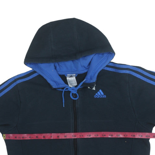 Mens UK Size S adidas Blue Full Zip Hoodie