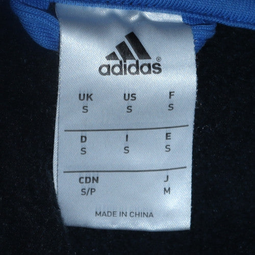Mens UK Size S adidas Blue Full Zip Hoodie