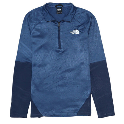 Mens UK Size S The North Face Blue Henley Sweatshirt