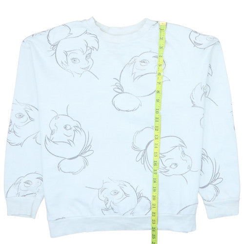 Disney Classics at George Women White Tinkerbell Pullover Sweatshirt Size 16