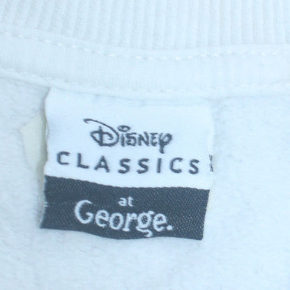 Disney Classics at George Women White Tinkerbell Pullover Sweatshirt Size 16