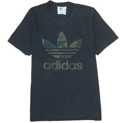 Adidas Men's Black Trefoil Logo Graphic Cotton T-Shirt M