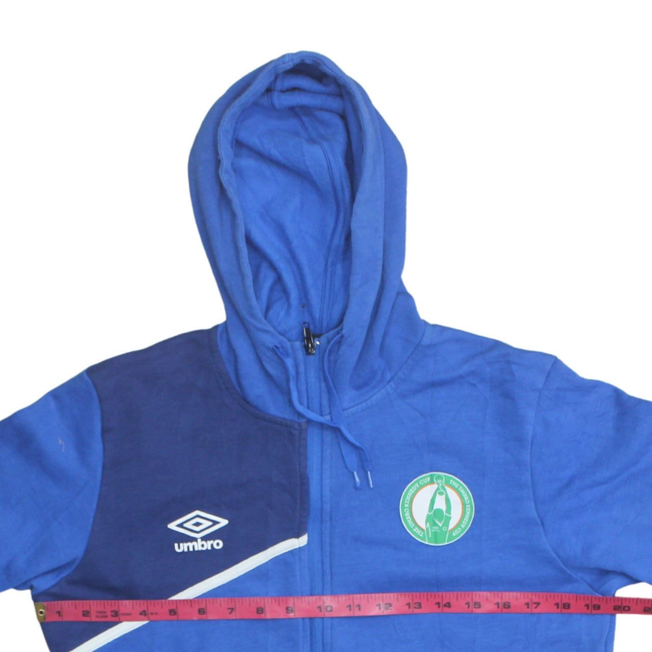 Mens UK Size M Umbro Blue Full Zip Hoodie