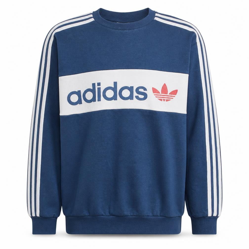 Mens UK Size S adidas Blue Pullover Sweatshirt