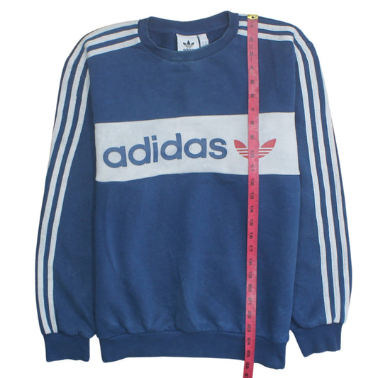 Mens UK Size S adidas Blue Pullover Sweatshirt