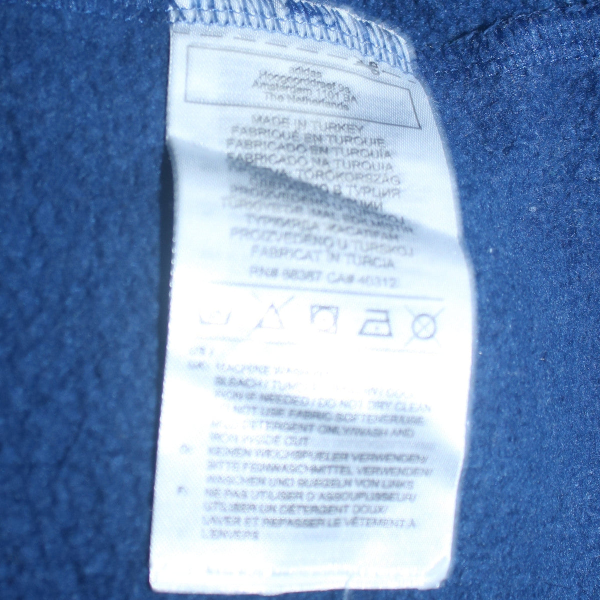 Mens UK Size S adidas Blue Pullover Sweatshirt
