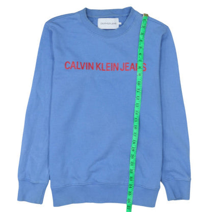 Mens UK Size M Calvin Klein Jeans Blue Pullover Sweatshirt