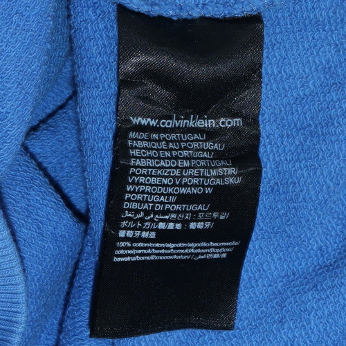 Mens UK Size M Calvin Klein Jeans Blue Pullover Sweatshirt