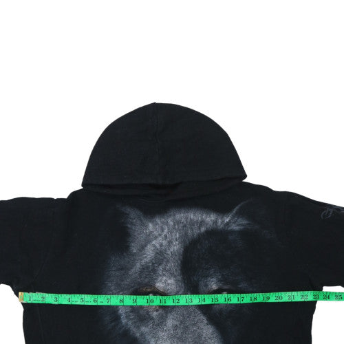 Mens UK Size L Spiral Black Pullover Hoodie