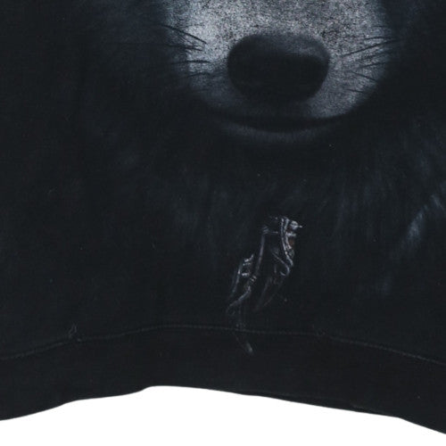 Mens UK Size L Spiral Black Pullover Hoodie