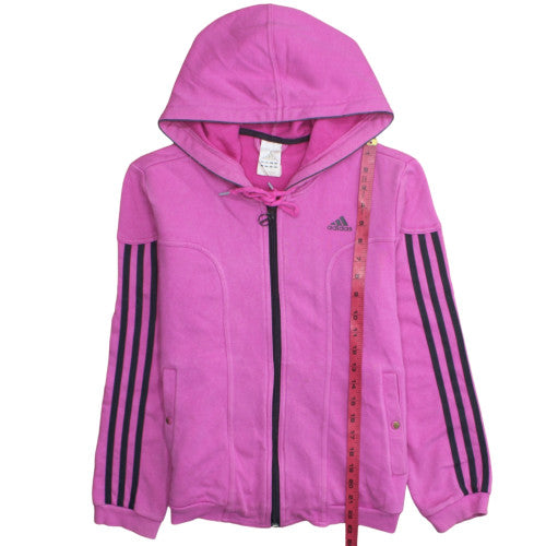 Womens UK Size 12 adidas Pink Full Zip Hoodie