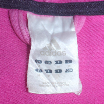 Womens UK Size 12 adidas Pink Full Zip Hoodie