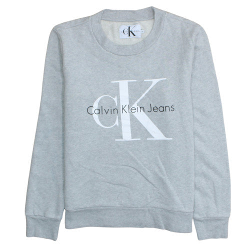Mens UK Size M Calvin Klein Jeans Grey Pullover Sweatshirt