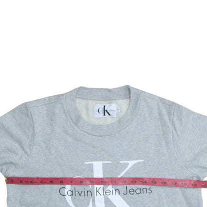 Mens UK Size M Calvin Klein Jeans Grey Pullover Sweatshirt
